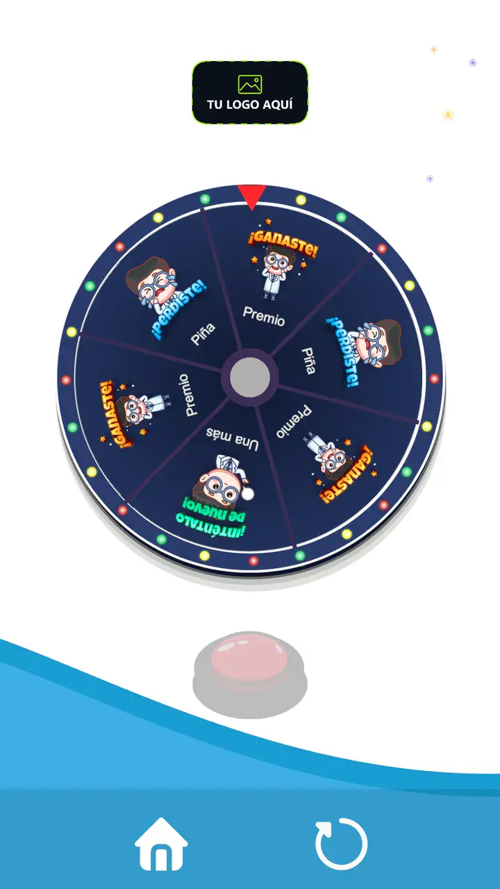 Ruleta Digital girando en un tótem táctil